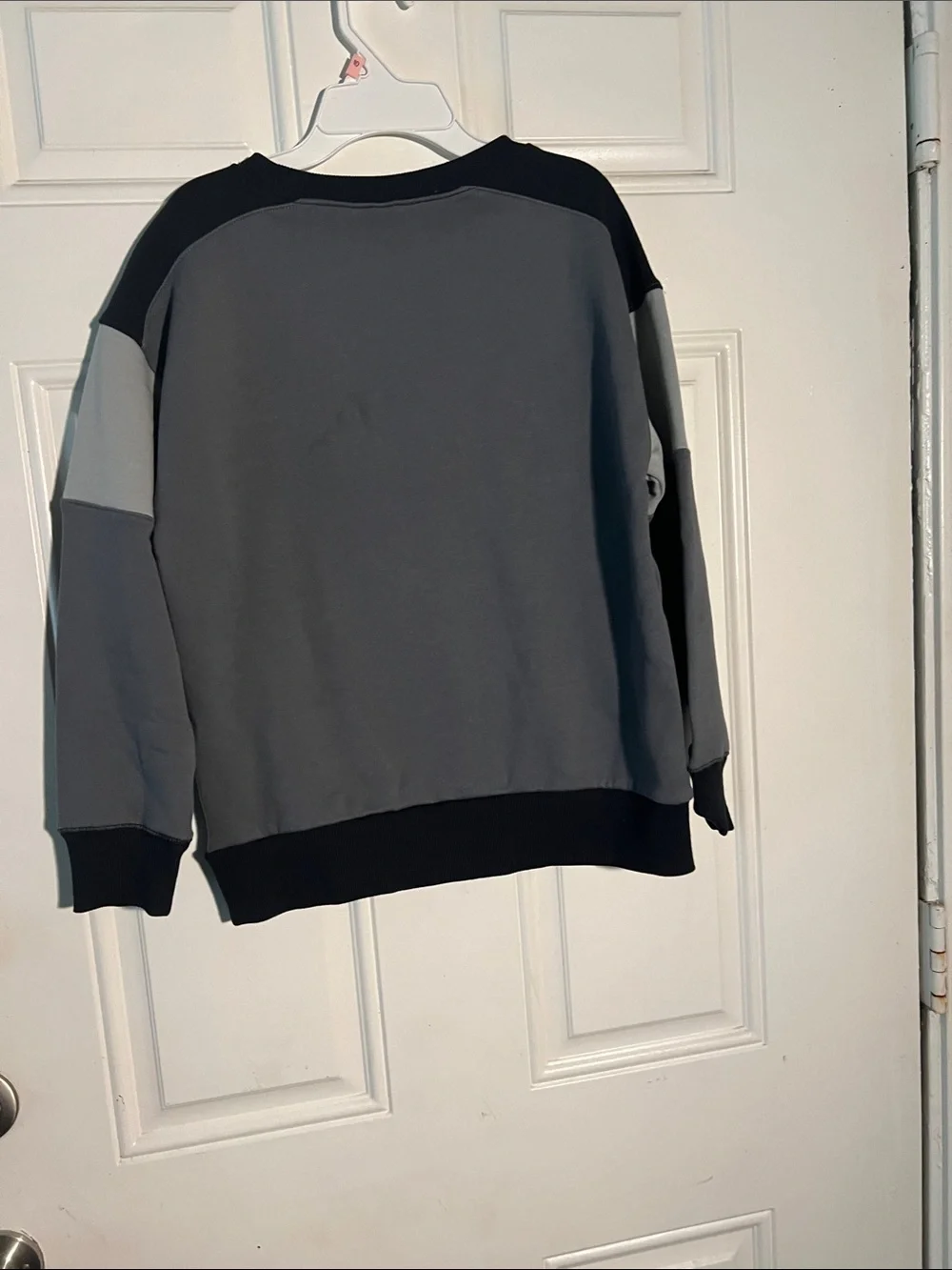 Carter's Black, Gray and Light Gray Colorblock Crew Sweatshirt